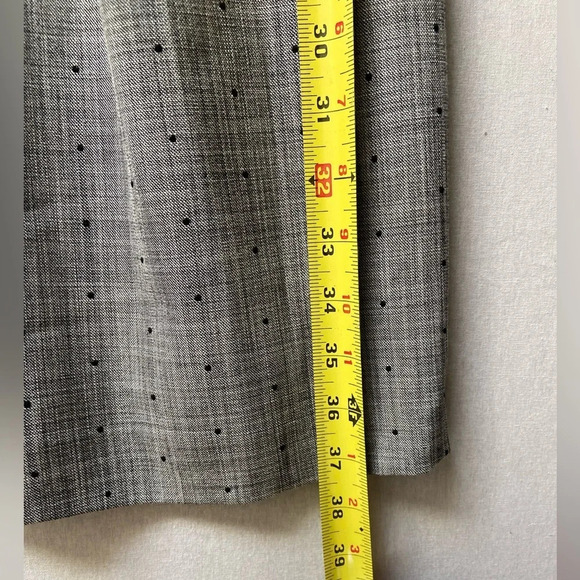 RW&CO  tailored fit and flared grey polka dot dress Sz 4 - Picture 9 of 11